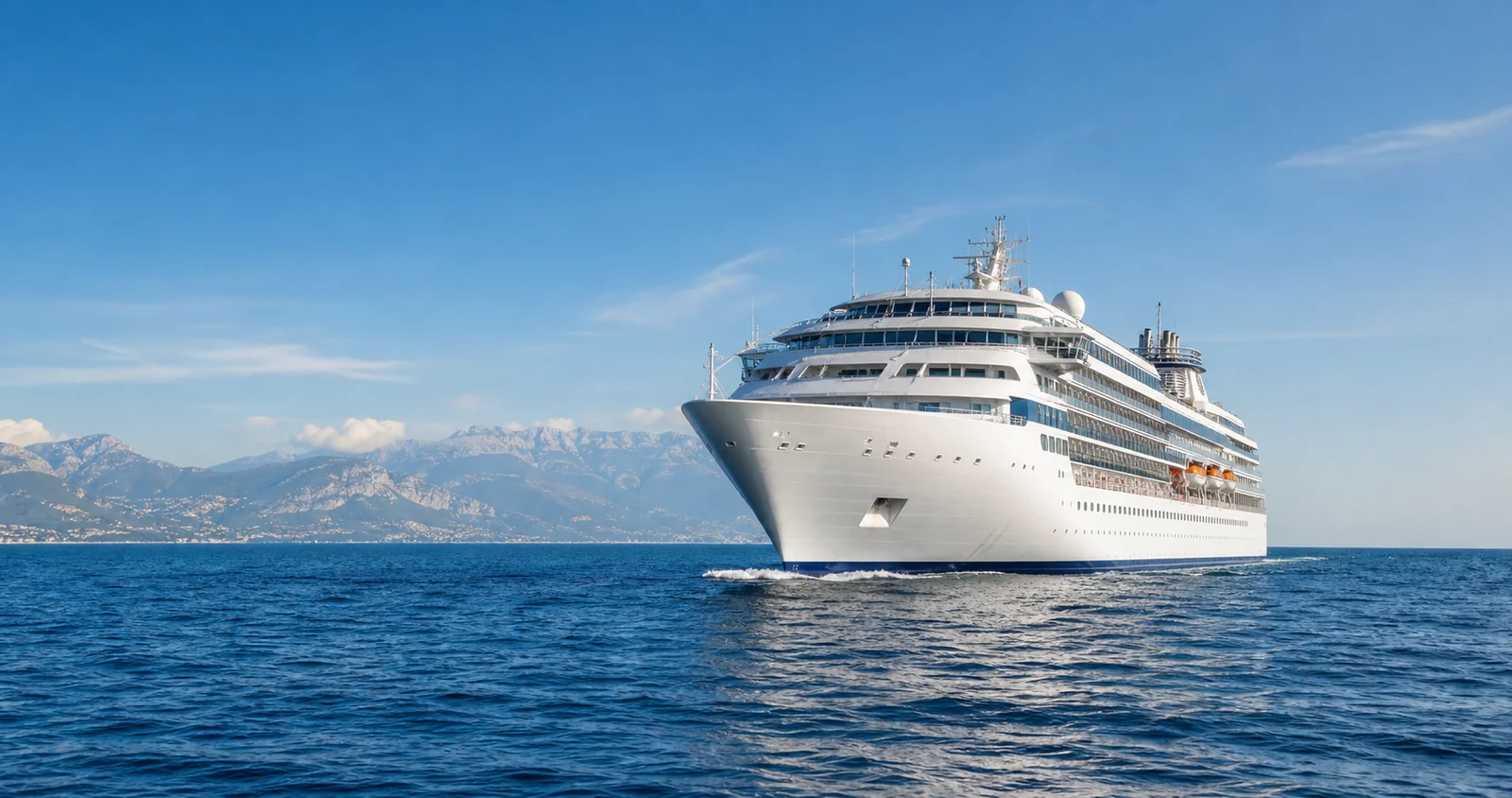 Kreuzfahrtschiff auf dem Meer